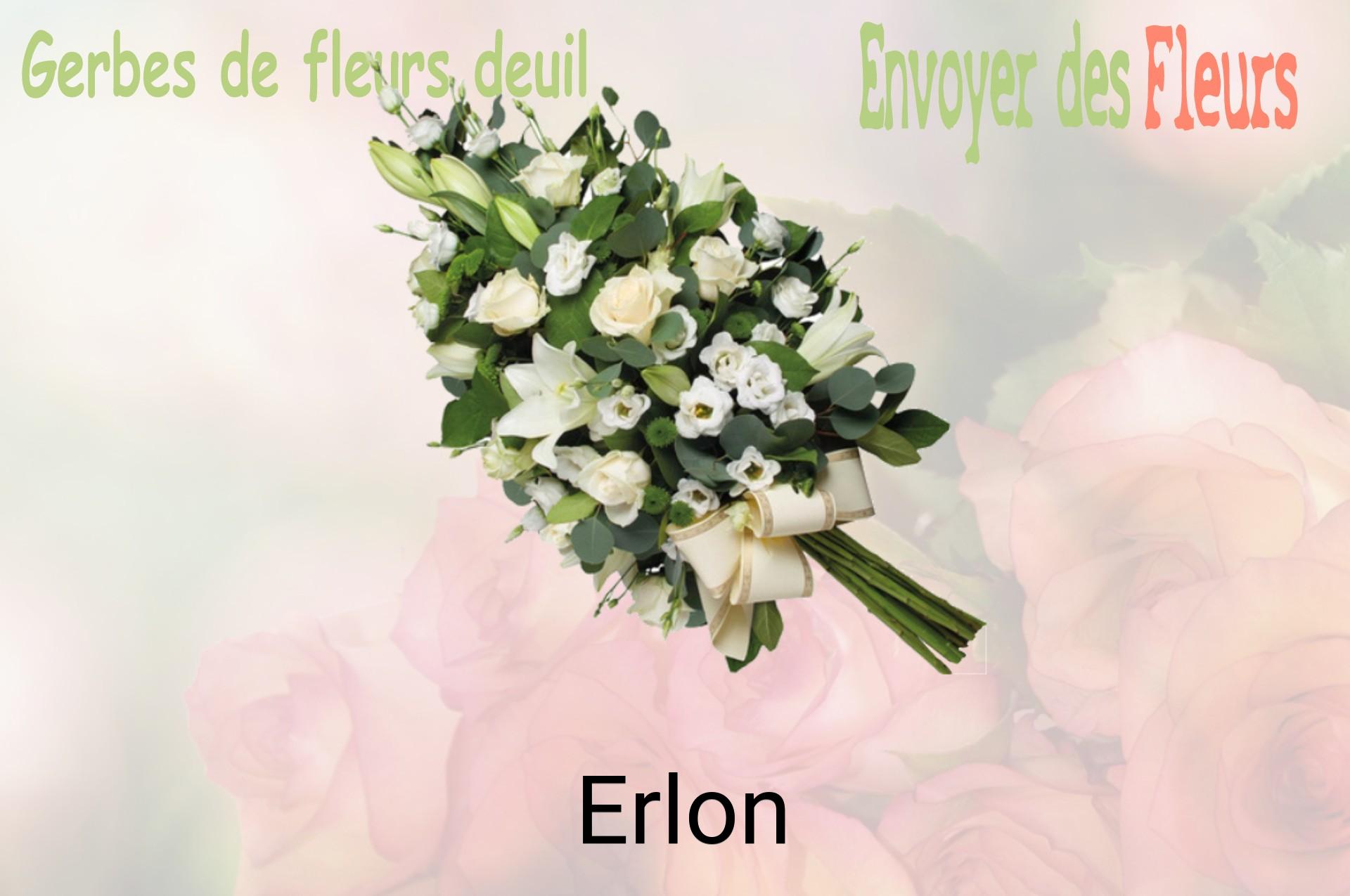 Gerbe de fleurs de deuil livrée à Erlon